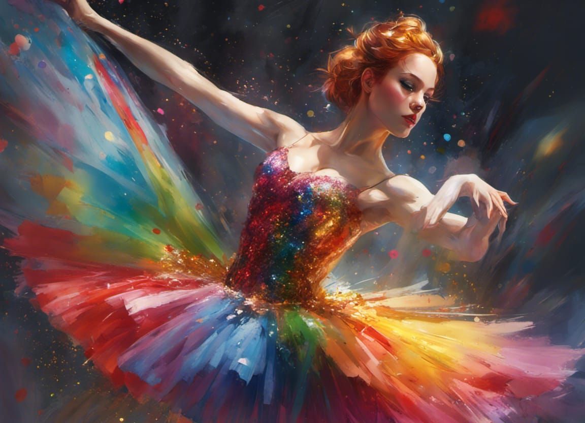 Glitter Ballerina - AI Generated Artwork - NightCafe Creator