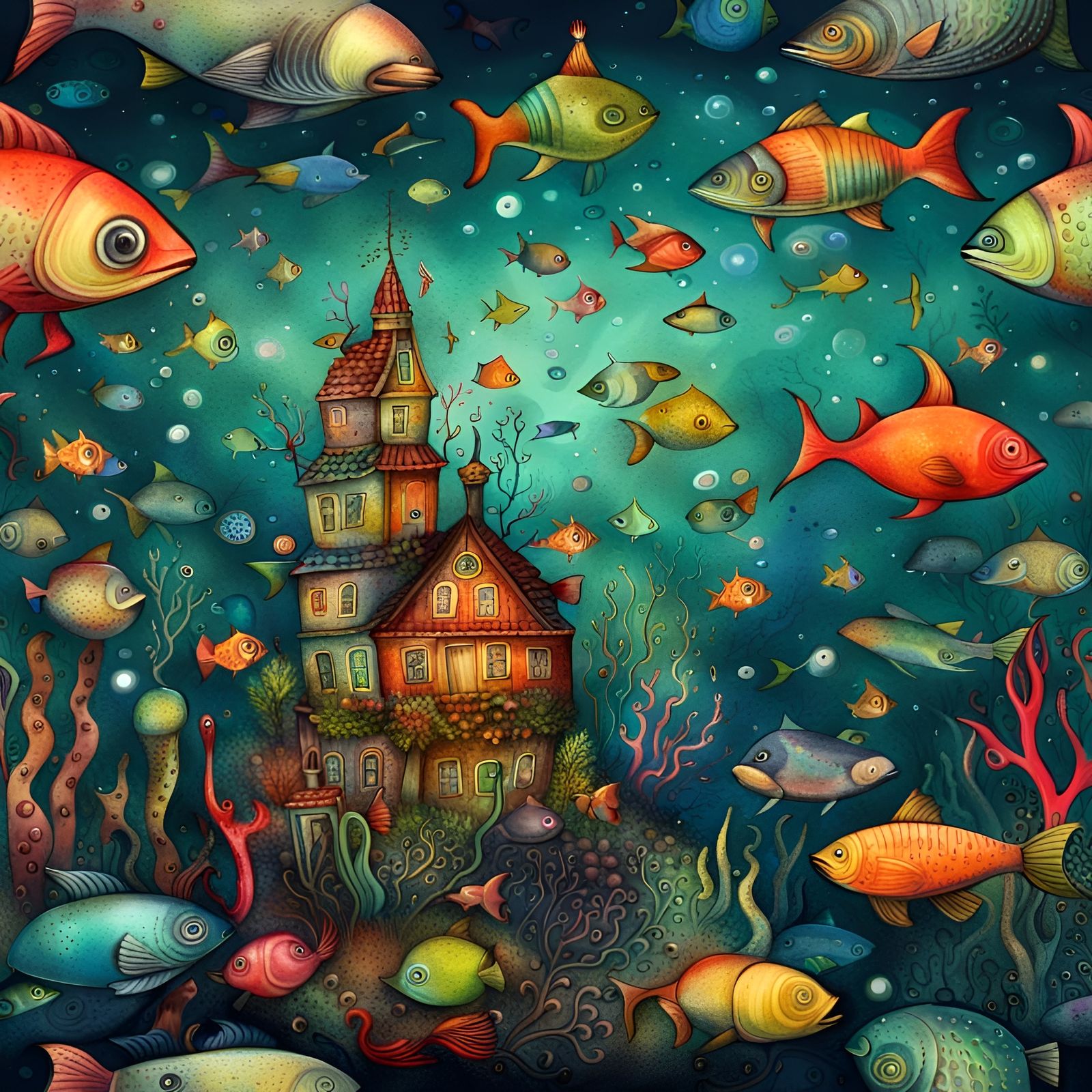 Underwater World - AI Generated Artwork - NightCafe Creator