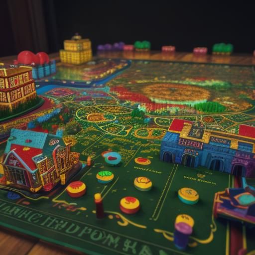 The candy land board game with 3D images.