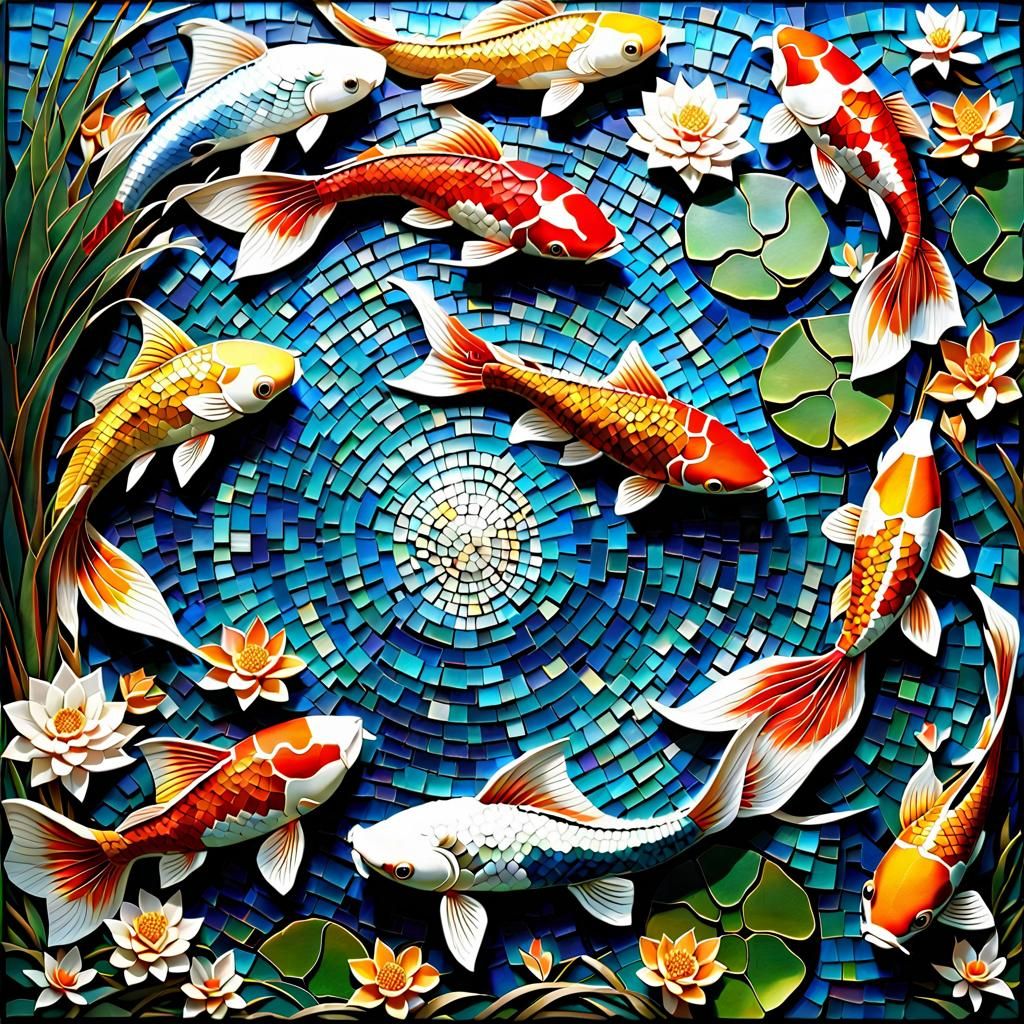Mosaic Koi  by @Totally4Ryo