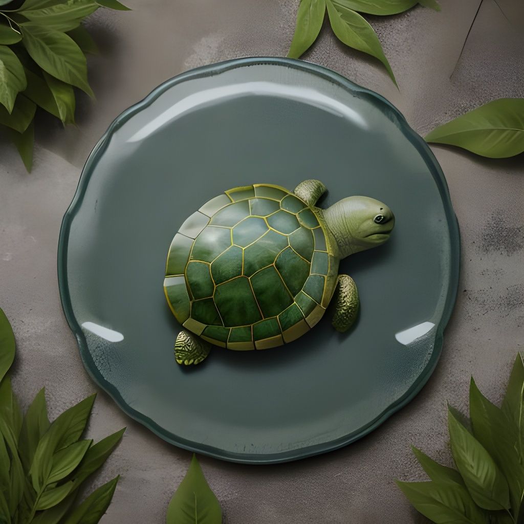 Ancient Turtle in a Desert Landscape