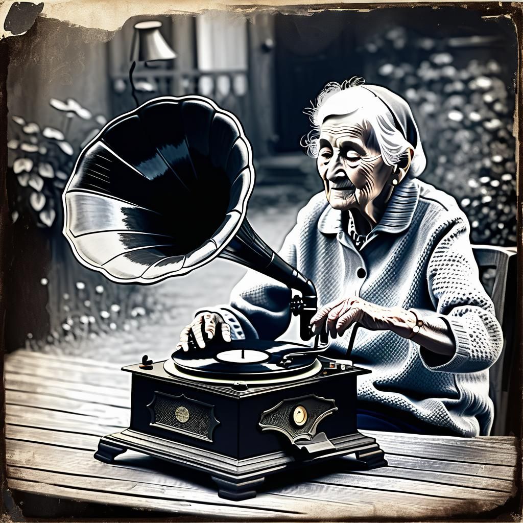 Vintage gramophone    by @Martinacats 