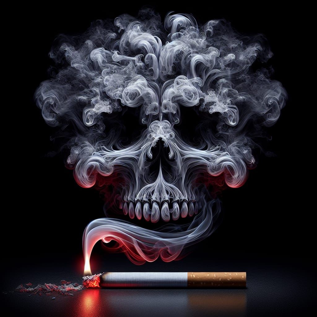 Smoke Skull  by @FREEQ-AI