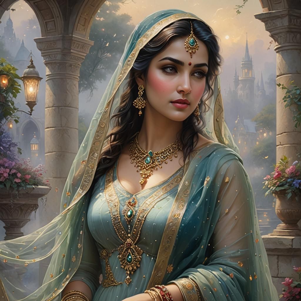 Beautiful Pakistani Girl - AI Generated Artwork - NightCafe Creator