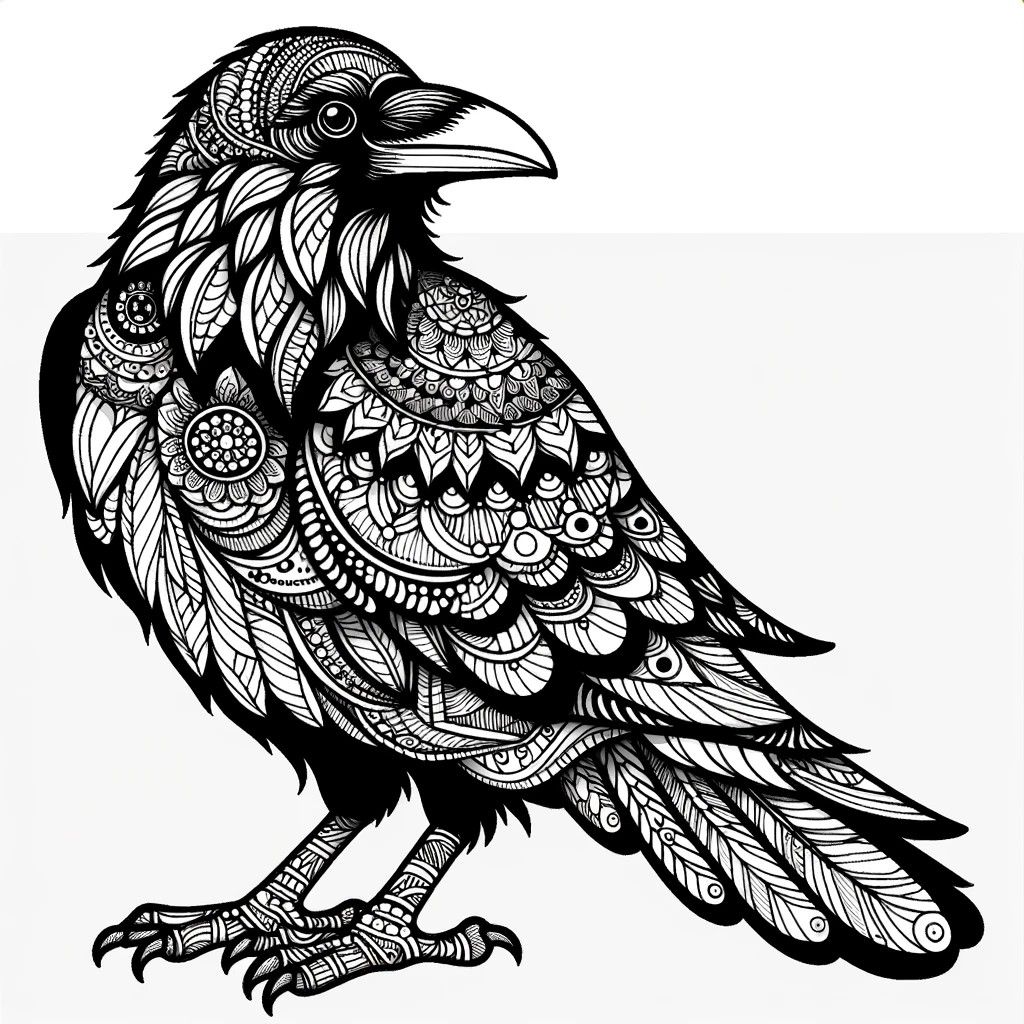 Zentangle Raven