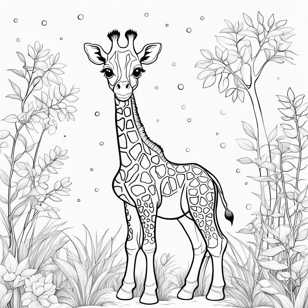 Baby giraffe - AI Generated Artwork - NightCafe Creator