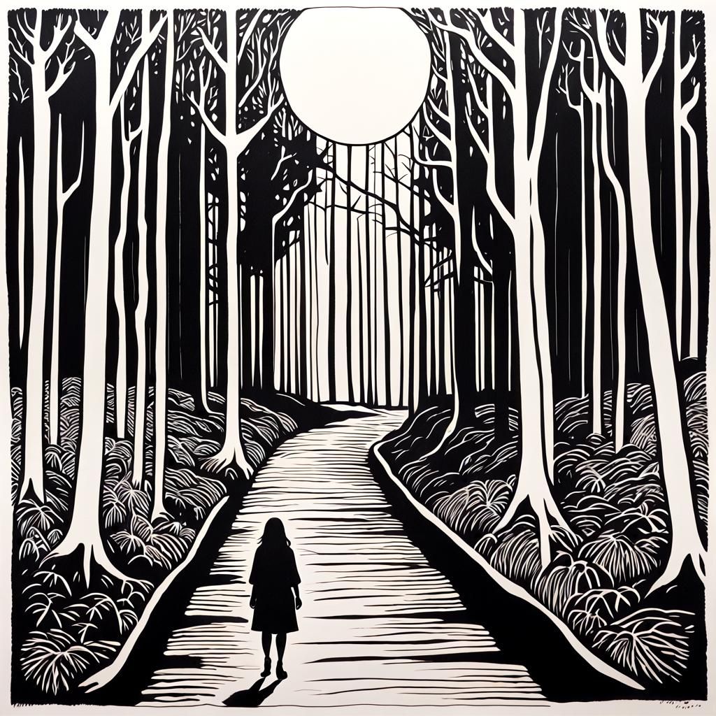 Walking through the forest