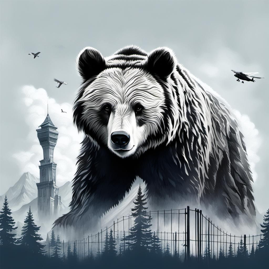 Bear detailed matte painting