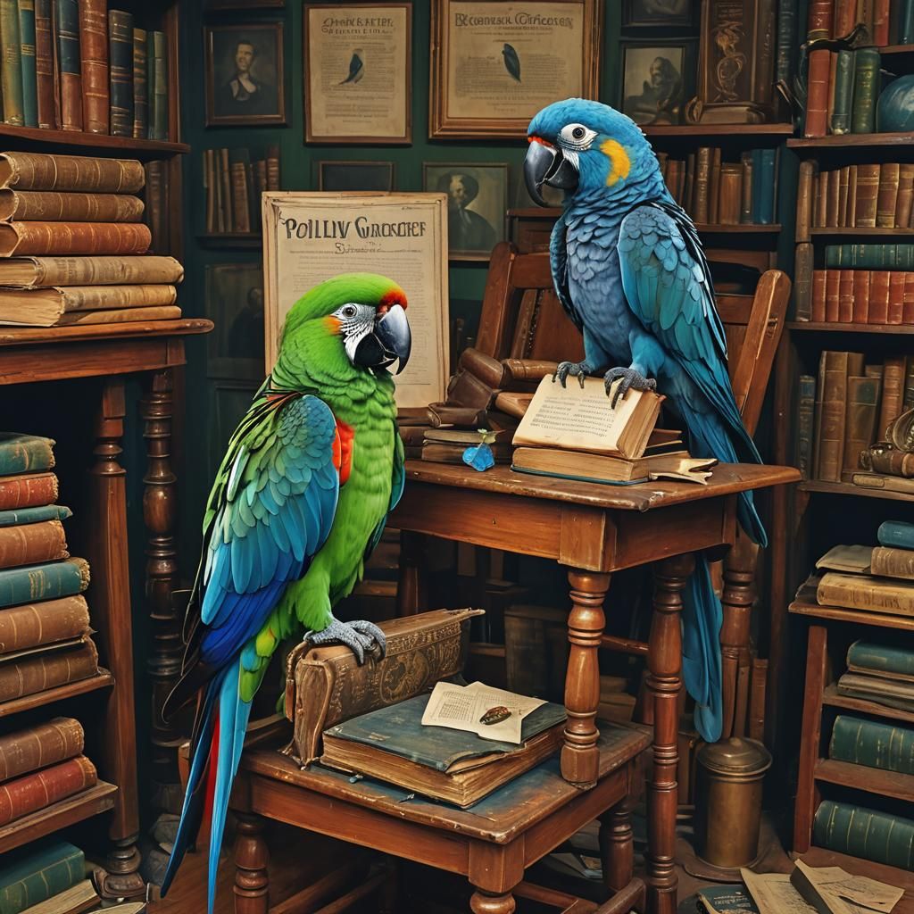 The mystery of the stuttering parrot ai generated artwork nightcafe