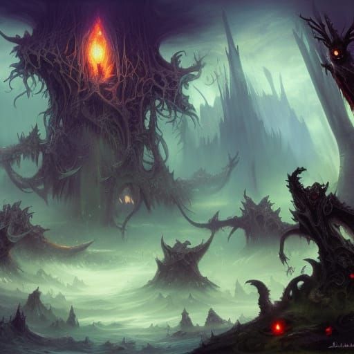 Kneros the Damned: Detailed Matte Painting