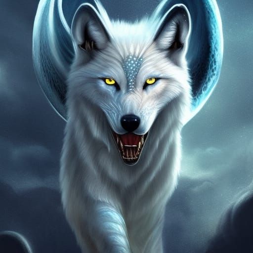Gorgeous digital white wolf.. | Wolf art, Wolf illustration, Wolf spirit  animal