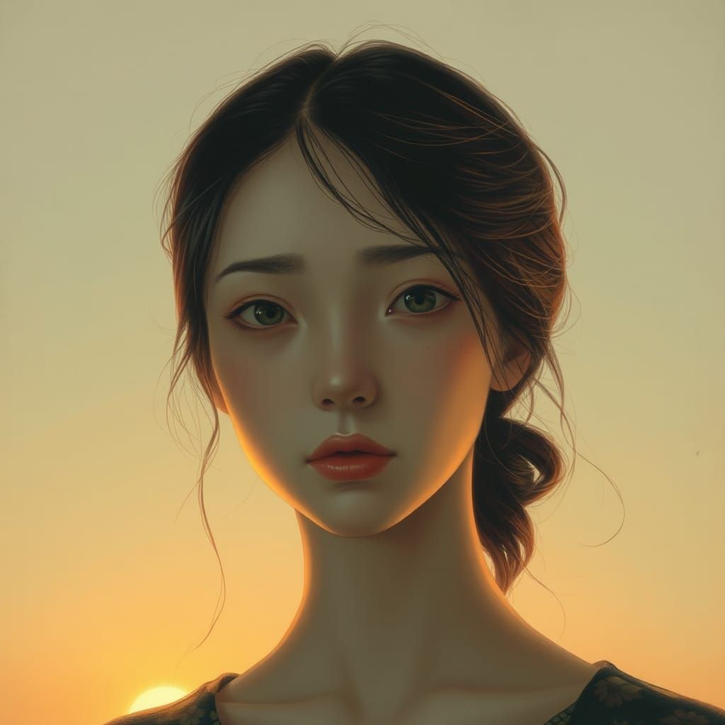 Dreamlike Portrait in Surrealist Style