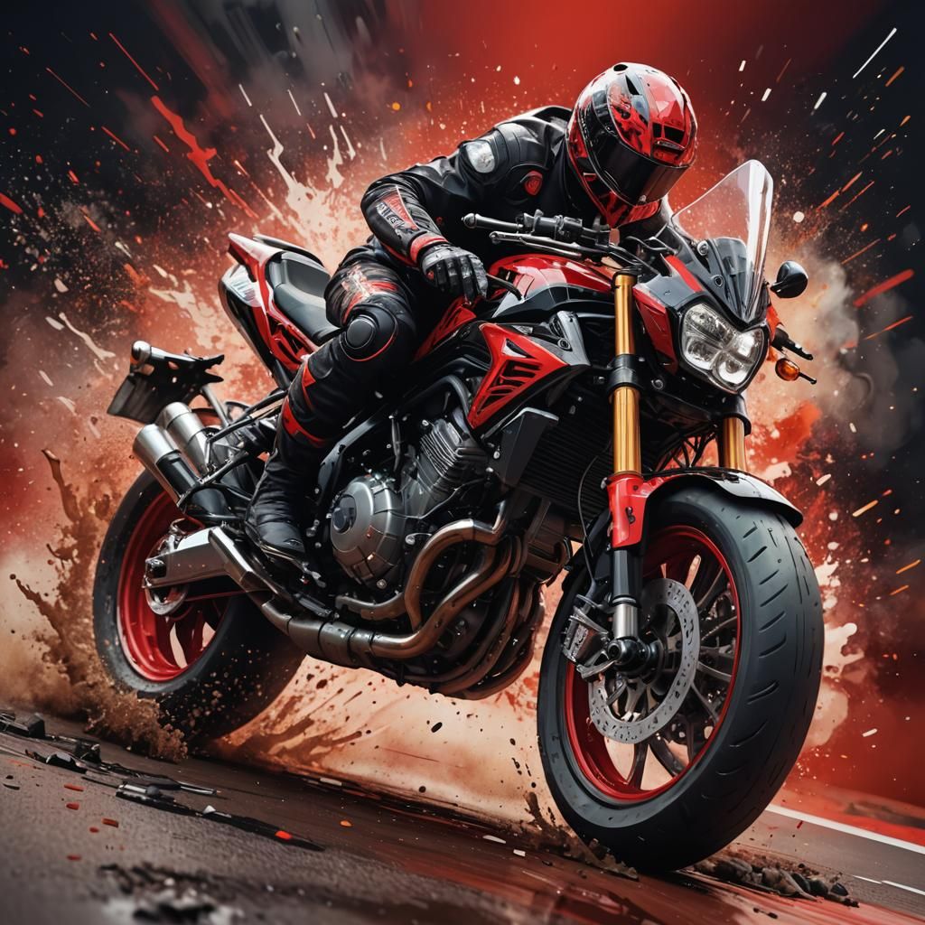 Hyperrealistic Racing Motorcycle Concept Art