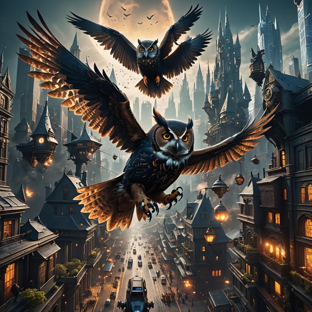 Owls Flying In