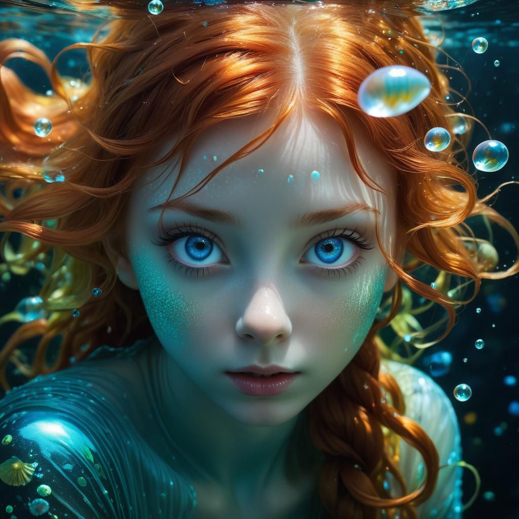 Underwater portrait - AI Generated Artwork - NightCafe Creator