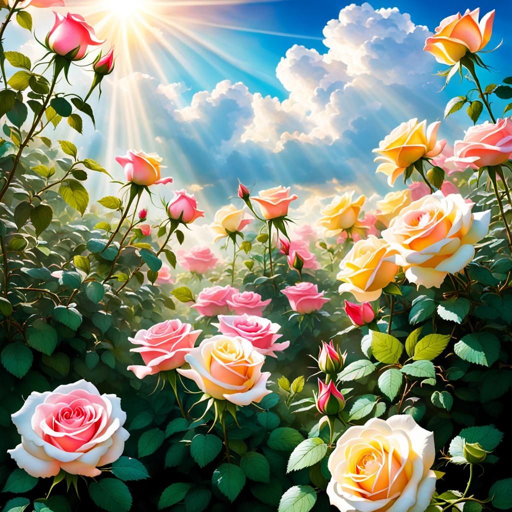 When you see the roses, you get a beautiful feeling, as if s...