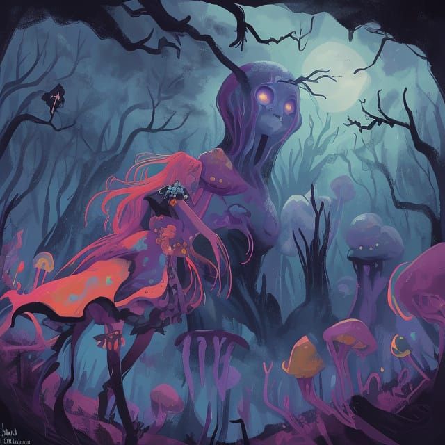 Alice in Gothic Wonderland, Inspired by Salvador Dali's Surr...