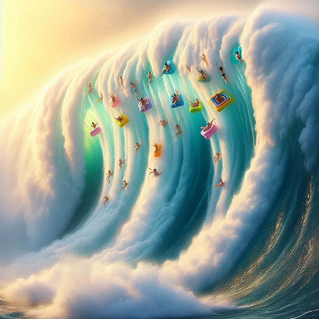 Big wave fun, fun to watch