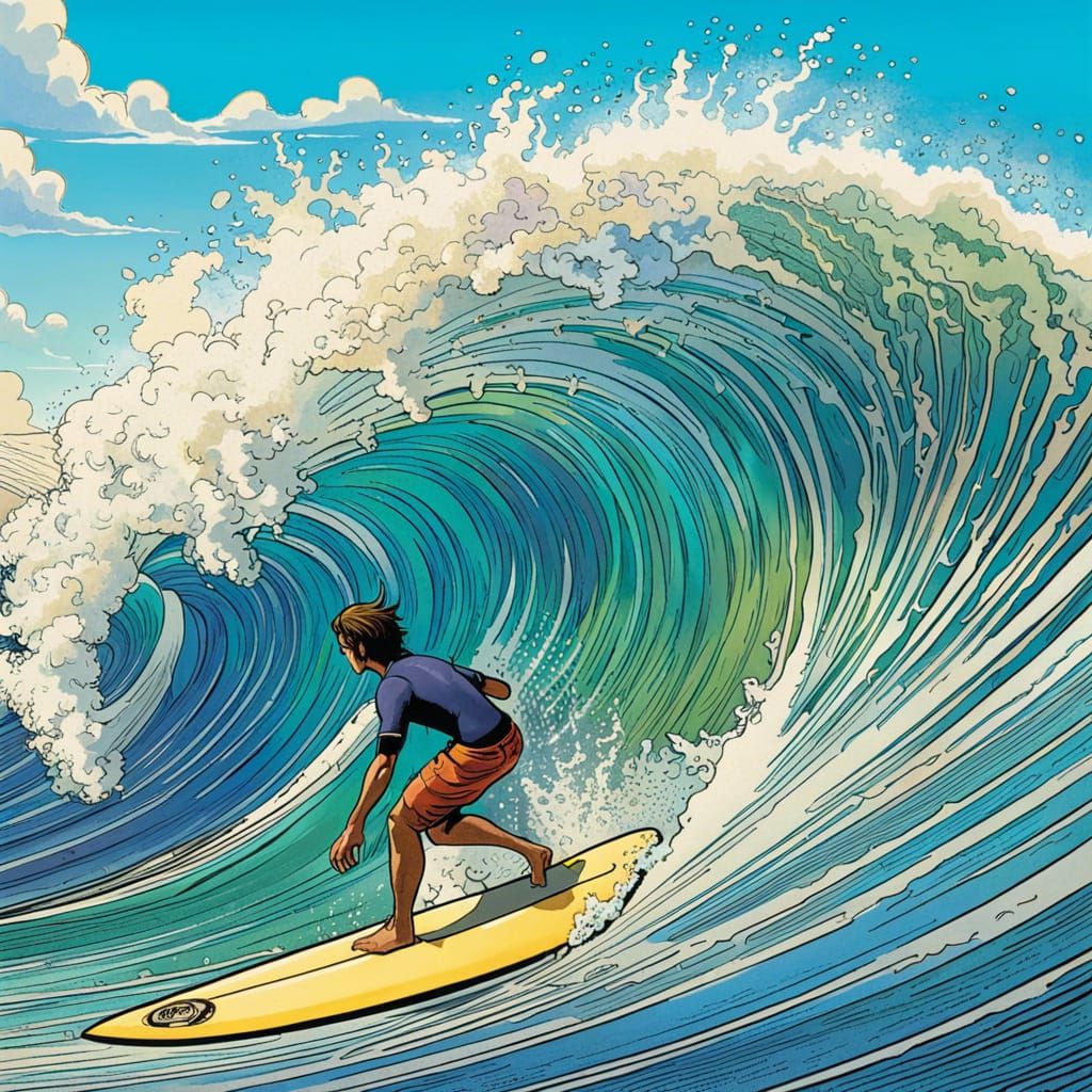 Surf's up - AI Generated Artwork - NightCafe Creator