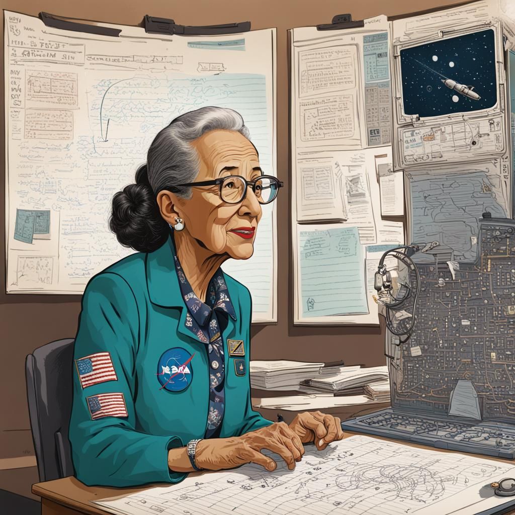 Katherine Johnson: NASA mathematician  calculating trajectories for space missions and inspiring future ...  by @dinsat