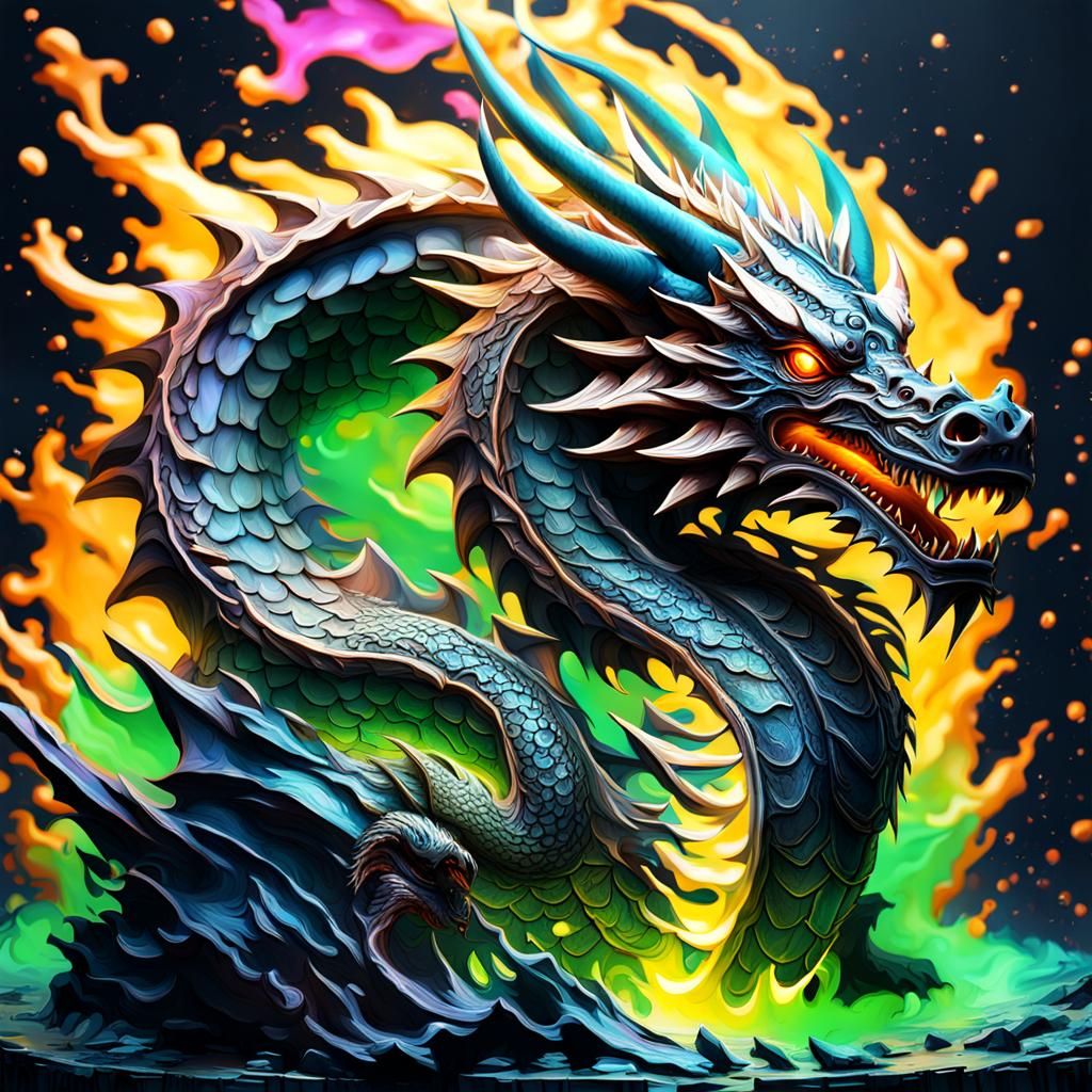 Sparks Dragon - AI Generated Artwork - NightCafe Creator