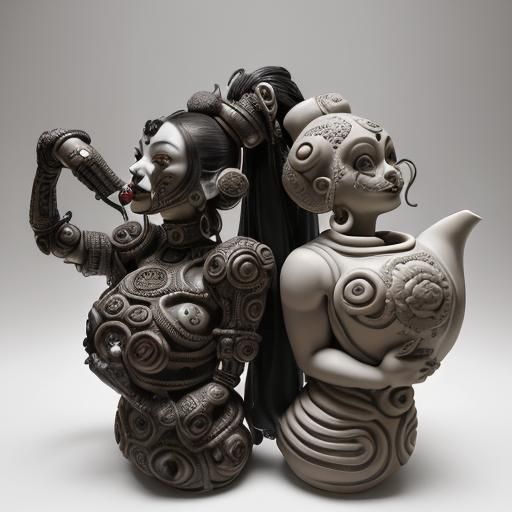 Creepy Dieselpunk Teapots: An Unconventional Ceramic Masterp...