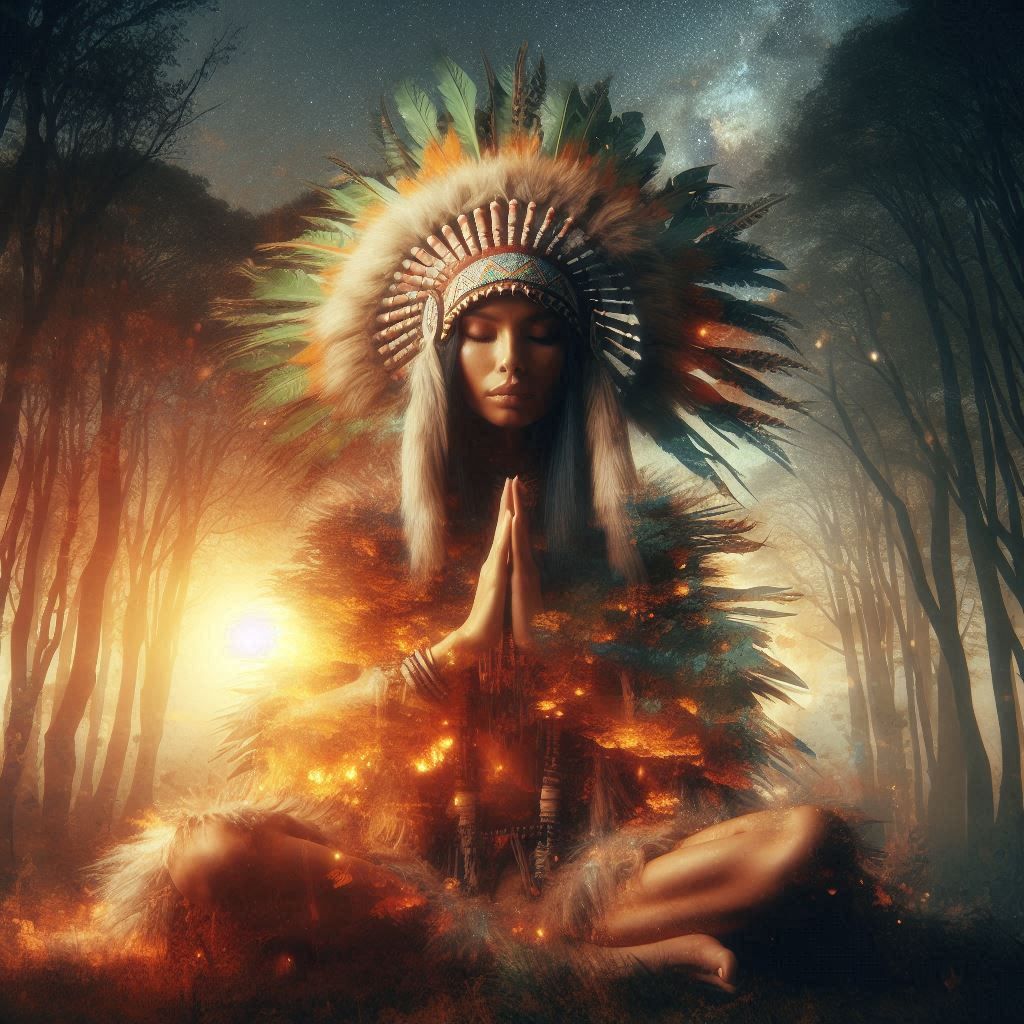 double exposure beautiful fantasy portrait landscape..