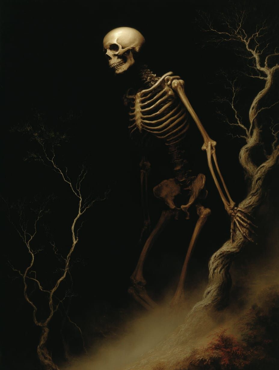 "Beneath the moon, death takes its stride,
A giant forged where nightmares hide."