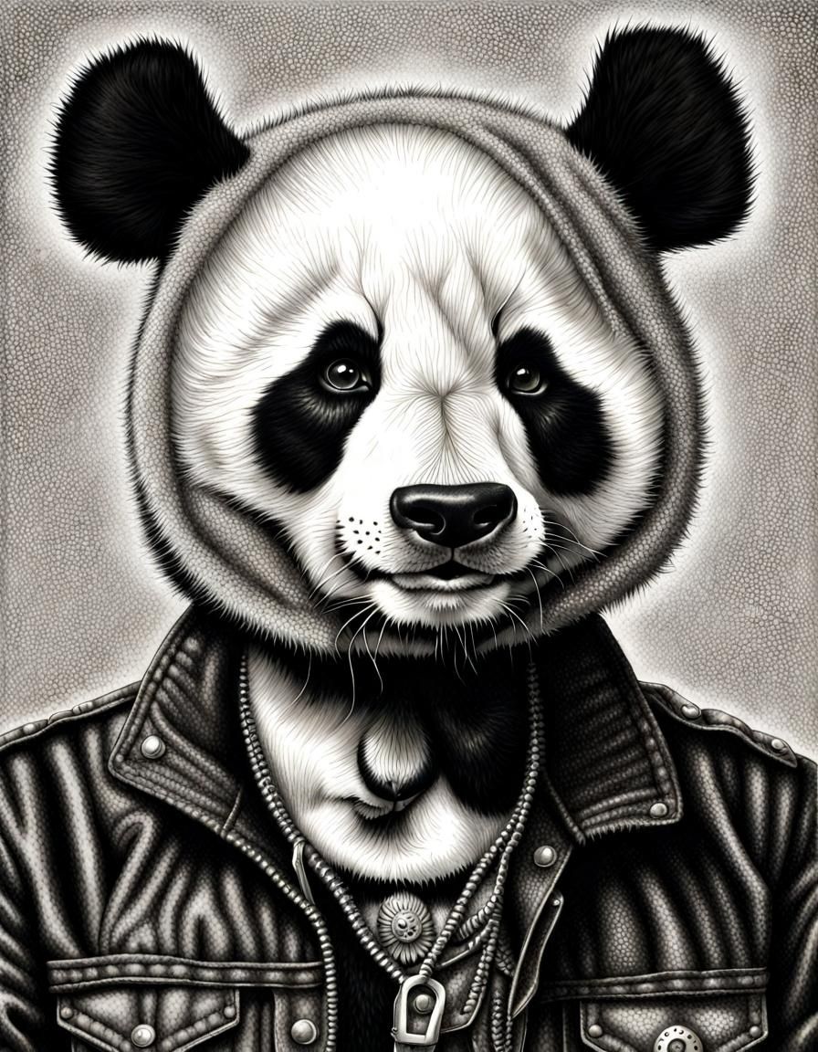 Punk panda - AI Generated Artwork - NightCafe Creator