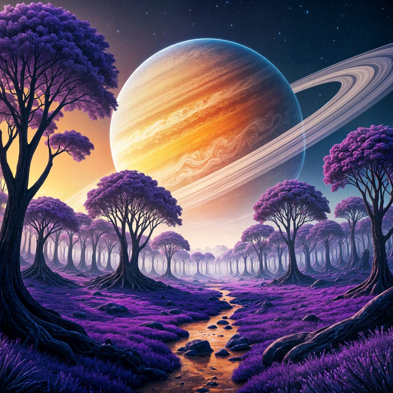 Purple and orange, Familiar yet alien.   by @Mad Piece Maker