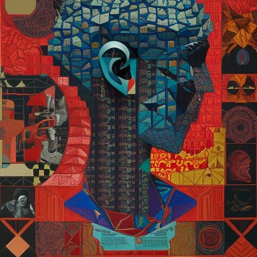 Another penrose tiles portrait AI Generated Artwork NightCafe Creator