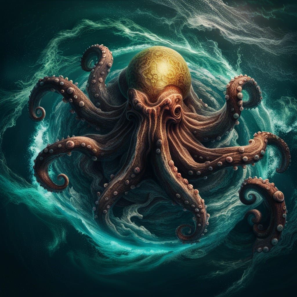 The kraken emerges - AI Generated Artwork - NightCafe Creator