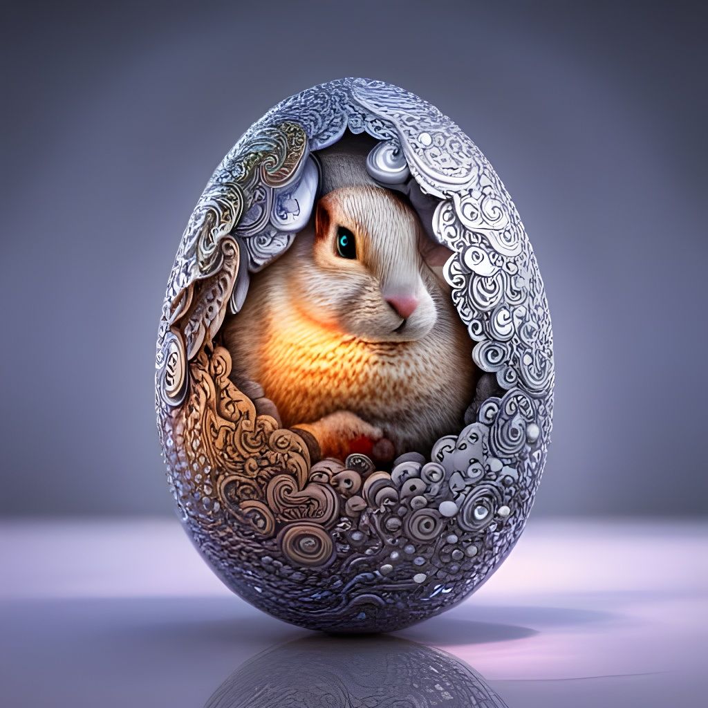 bunny in the easter egg  by @loodupyydja
