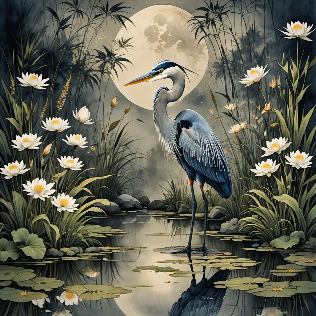 Great blue Herron   by @Mertrivers 