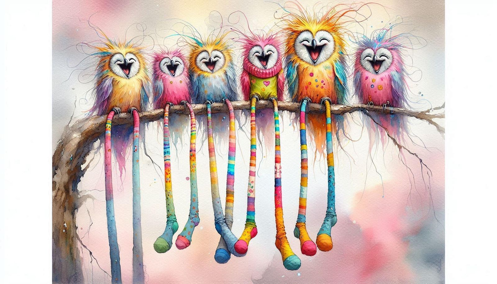 Colorful Owls