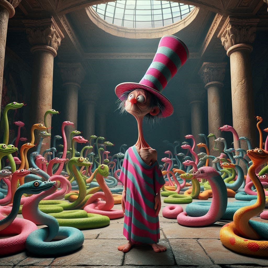 Bob, the high priest of the temple of snakes
