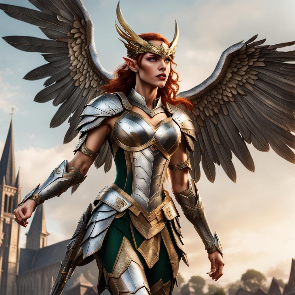 Elf Hawkgirl! - AI Generated Artwork - NightCafe Creator