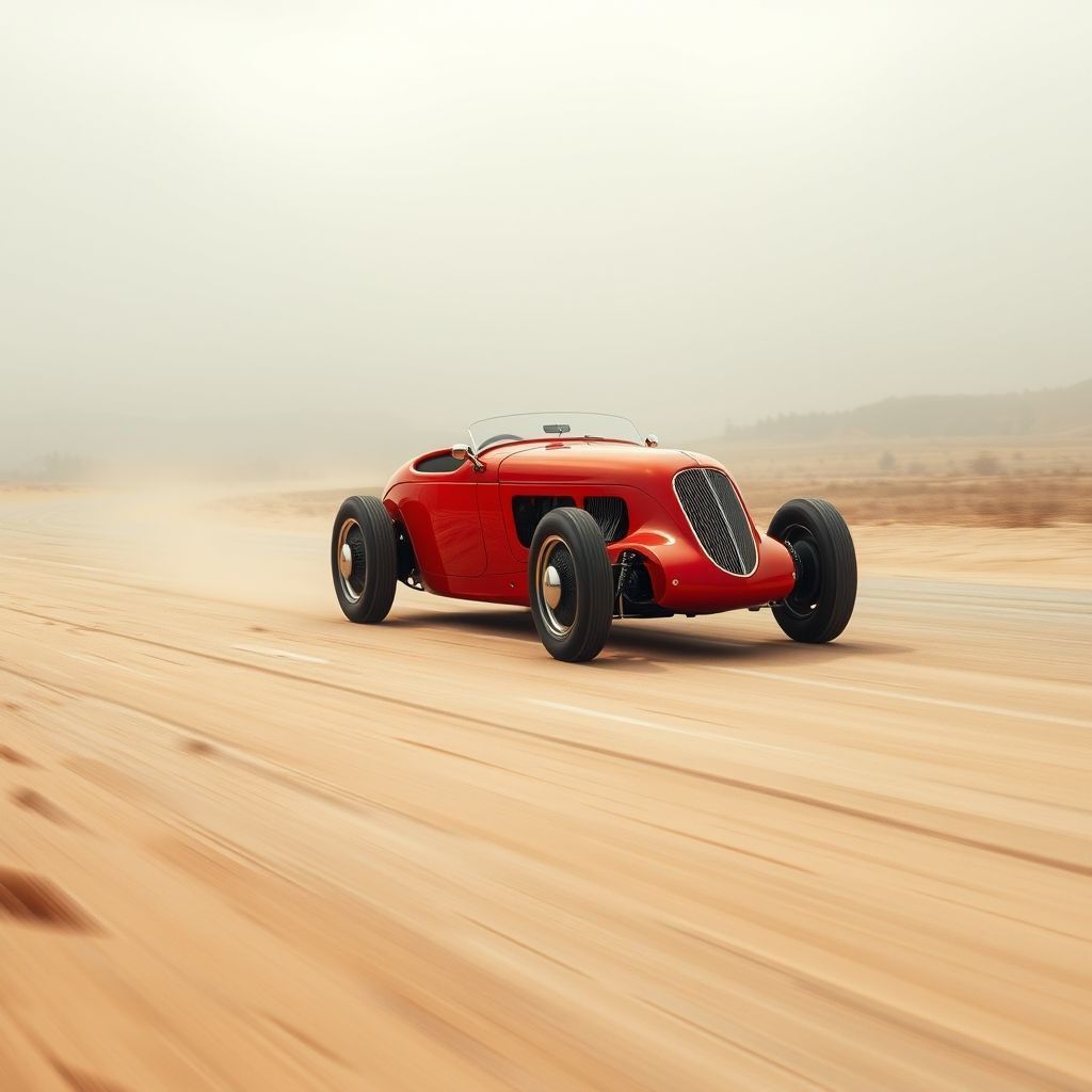 A captivating image of a bright red