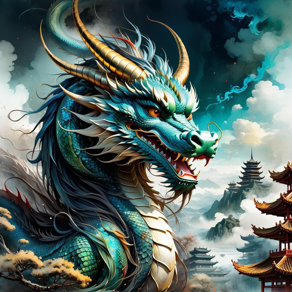 Chinese dragon #10 - AI Generated Artwork - NightCafe Creator