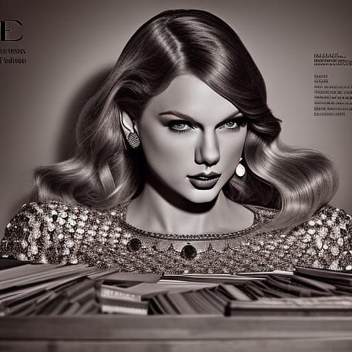 taylor swift as stamp collector AI Generated Artwork NightCafe Creator