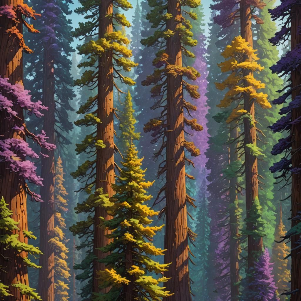 Colorful Sequoias