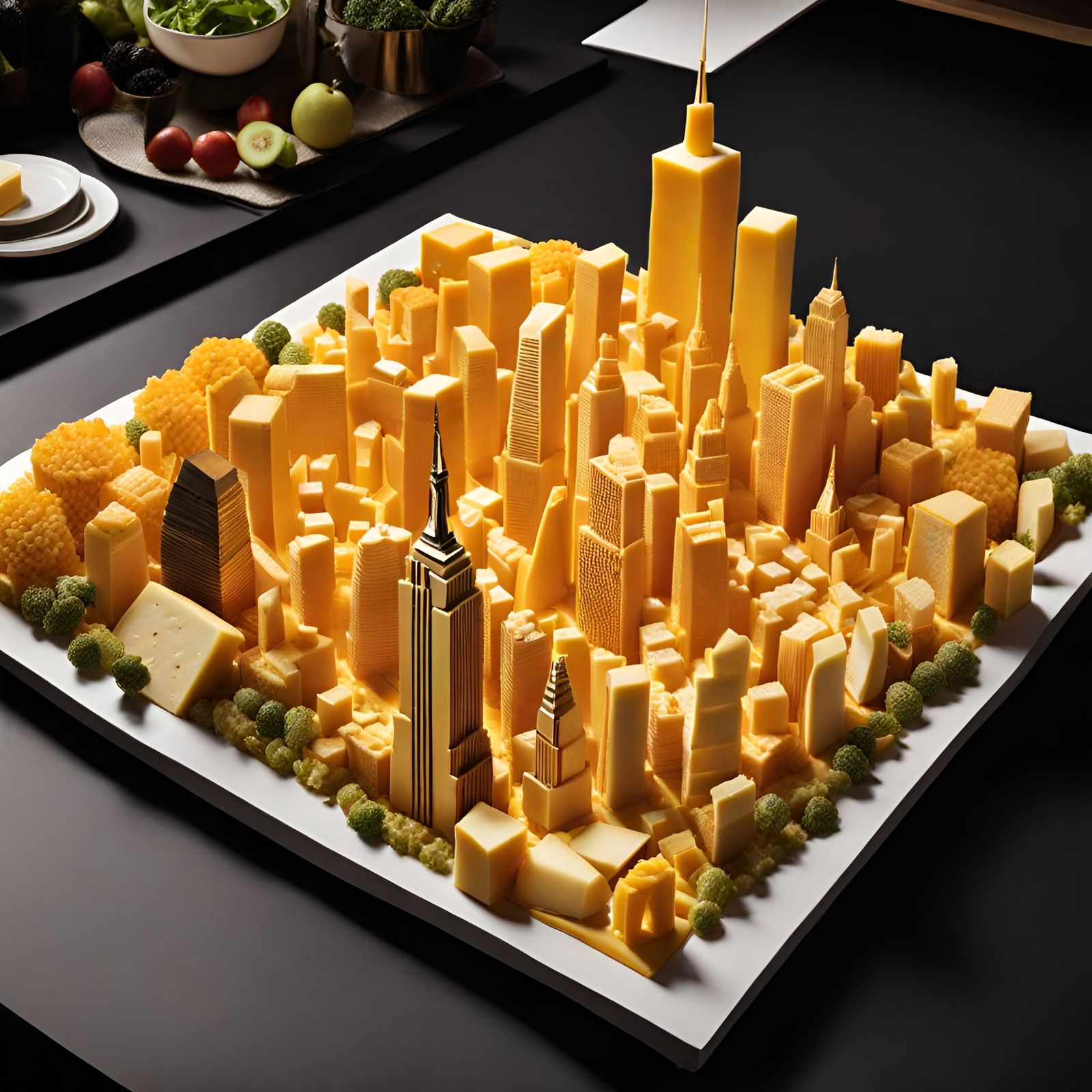 NYC made of Cheese  by @Hedgehog