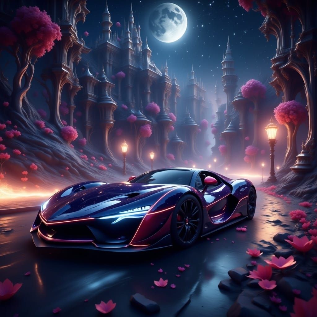 Fast cars, wondrous women, night ignites the scene
 