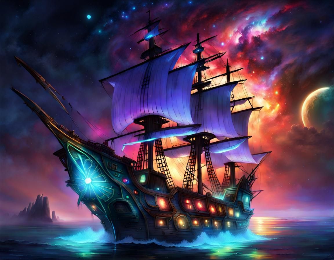 The Space Sea  by @alduinne