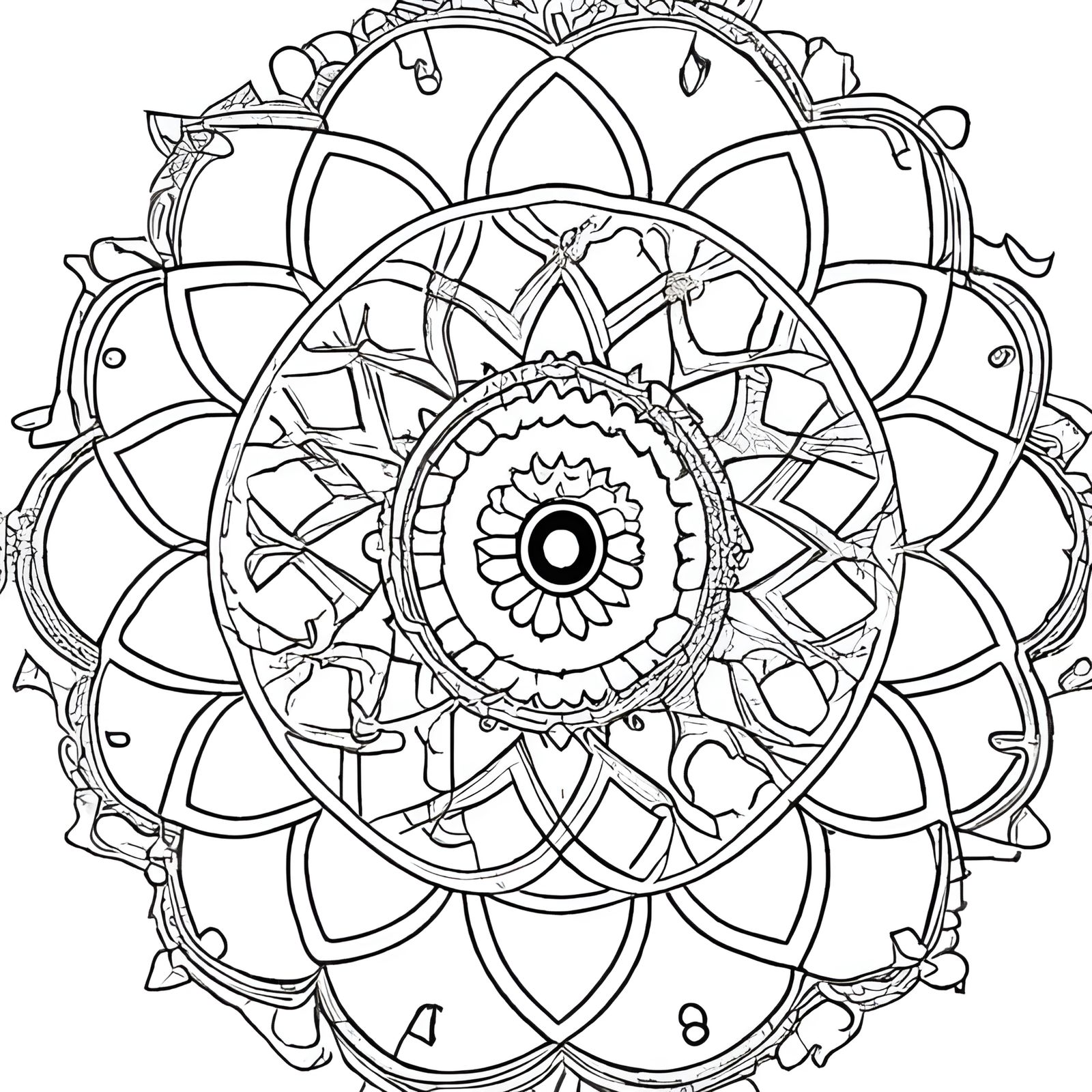 mandala line art  by @Dabbler