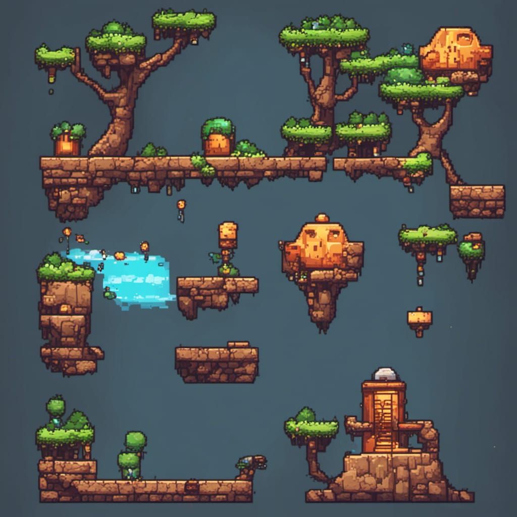 create a sprite 2D for a top-down platformer - AI Generated Artwork ...