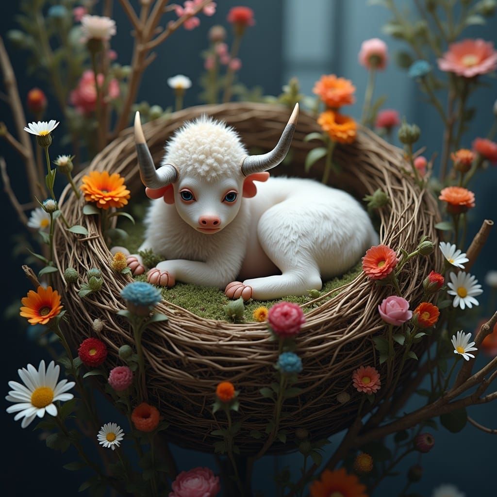 White Mino Nest **