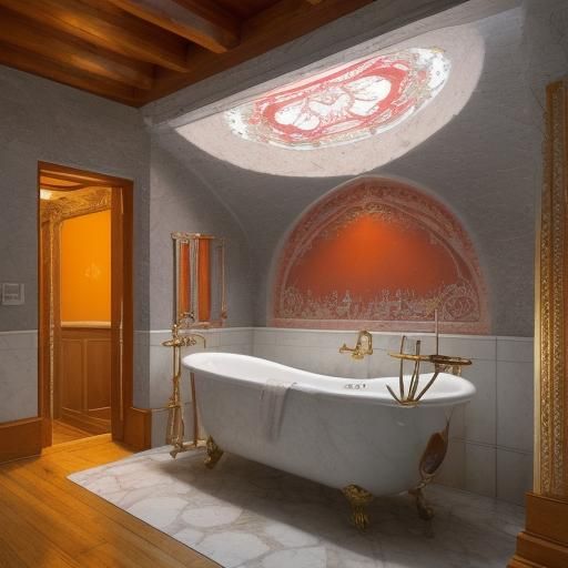 Bathroom Exhibition Hall AI Generated Artwork NightCafe Creator