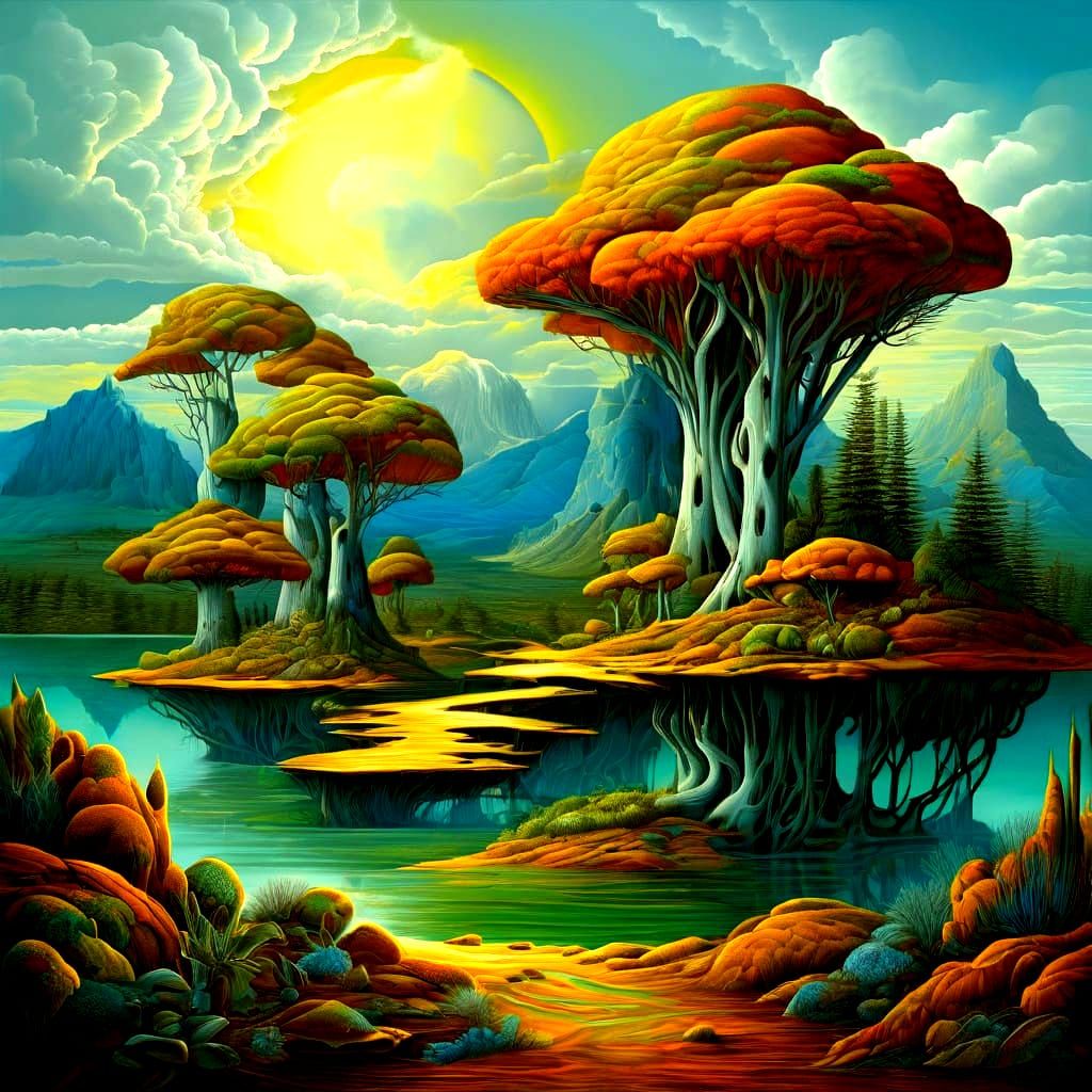 Surrealistic Dreamscapes in Vibrant Colors