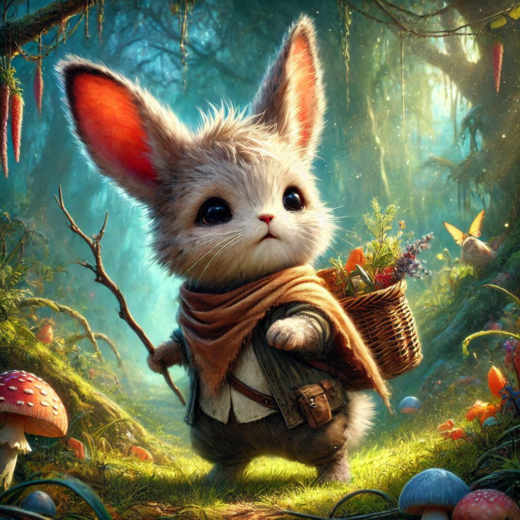 adorable fairy-tale fantasy creature portrait..